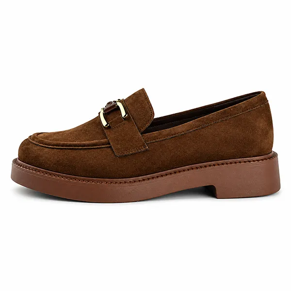 Derbies a platforme pour femme 7516-2 marron miniature